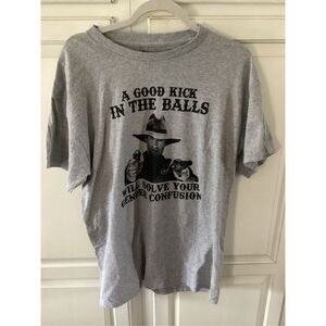 Clint Eastwood T Shirt A good Kick In The Balls Will Solve Your Gender Confusion